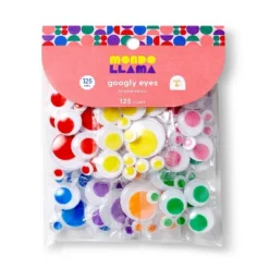 125ct Googly Eyes With Sticker Back - Mondo Llama™: Multicolor Wiggle Eye Stickers For Crafts, Ages 6+ -Artful Craft Shop GUEST 12550947 1a9f 40eb 9071 4d935bb6b656