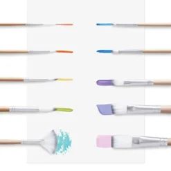 10pc Artist Paintbrush Set - Mondo Llama™: Nylon & Wood, Watercolor, Oil, Tempera, Acrylic, Bright, Fan, Round, Angle 7 10pc Artist Paintbrush Set - Mondo Llama™: Nylon & Wood, Watercolor, Oil, Tempera, Acrylic, Bright, Fan, Round, Angle -Artful Craft Shop GUEST 171dd6fb c3b2 4129 93c9 59ce7ff42fc2
