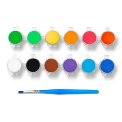12ct Washable Tempera Paint Set With Paintbrush - Mondo Llamaā¢