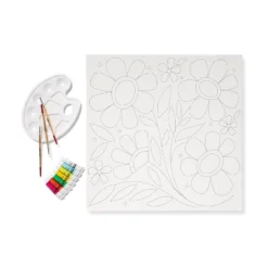 20" X 20" Paint-Your-Own Canvas Floral - Mondo Llama™