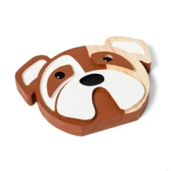 Freestanding Wood Dog - Mondo Llama™: Unfinished Craft, Wooden Dog To Paint, 3+ Years, 5.1" Height