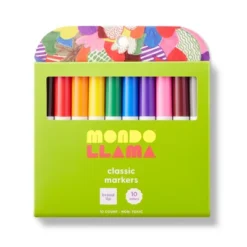10ct Markers Broad Tip Classic Colors - Mondo Llama™: School Supplies, Thick Permanent, 2mm, Multicolored, Ages 3+ -Artful Craft Shop GUEST 53222811 0a5a 4c72 9321 e1df4c90b0a1