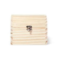 Wood Treasure Chest Box - Mondo Llama™: Unfinished Wooden Craft, DIY Project, 6"x4"x4.7" -Artful Craft Shop GUEST 5541e05e 8d6b 4f6b 9e48 008fd36732a2