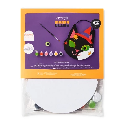 Halloween Craft Cat Canvas Painting Kit - Mondo Llama™ 2 Halloween Craft Cat Canvas Painting Kit - Mondo Llama™ - Image 2