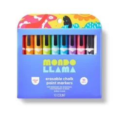 10ct Erasable Chalk Paint Markers Chisel Tip - Mondo Llama™: Multicolored Liquid Chalkboard & Window Markers -Artful Craft Shop GUEST 724670d6 e9c2 49d0 894b a6a2f7a2a07d