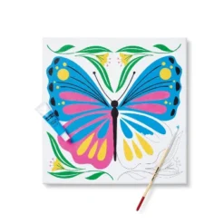 11''x11" Paint-Your-Own Canvas Craft Kit Butterfly - Mondo Llama™: DIY Art Kit With Paint, Tray, Brushes, Canvas Boards -Artful Craft Shop GUEST 790bb5e9 9a20 4dc0 98d1 a4234fc9a8cb