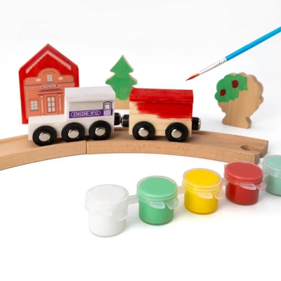 Train Set Kit With Tracks Painting Craft Kit - Mondo Llama™