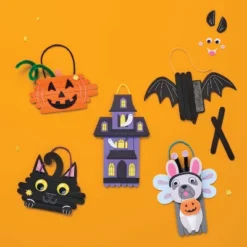5ct Halloween Craft Stick Character Kit - Mondo Llama™