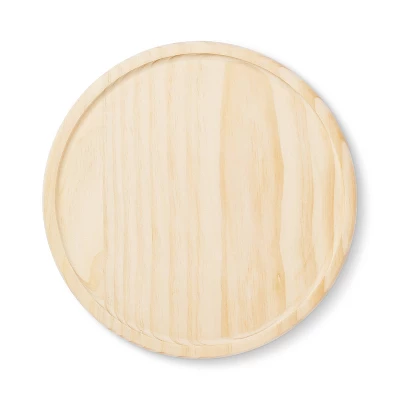 DIY Wood Shaped Round Tray Base Unfinished Craft Kit - Mondo Llama™: Adult Crafting, 13" Wooden Tray, 1.22 Lbs 3 DIY Wood Shaped Round Tray Base Unfinished Craft Kit - Mondo Llama™: Adult Crafting, 13" Wooden Tray, 1.22 Lbs - Image 3
