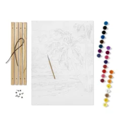 Paint By Number Kit Tropical Beach Scene - Mondo Llama™