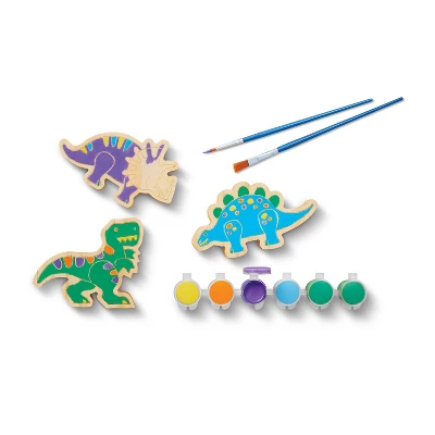 3pk Paint-Your-Own Wood Dinosaur Set - Mondo Llama™: Non-Toxic Craft Kit With Acrylic Paints & Brushes For Kids 3+ 3 3pk Paint-Your-Own Wood Dinosaur Set - Mondo Llama™: Non-Toxic Craft Kit With Acrylic Paints & Brushes For Kids 3+ - Image 3