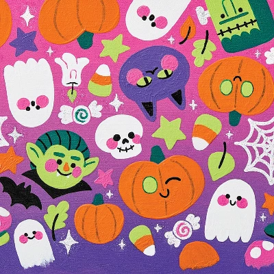 8ct Halloween Paint Tub Set - Mondo Llama™ 1 8ct Halloween Paint Tub Set - Mondo Llama™