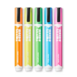 5ct Erasable Chalk Paint Markers Bullet Tip Neon - Mondo Llama™