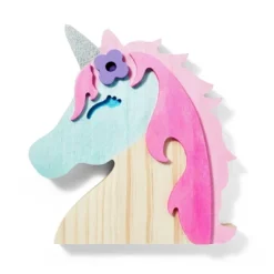 Freestanding Wood Unicorn - Mondo Llama™: Unfinished Craft, 6" Tall, Animal Theme, Ages 3+