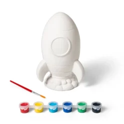 Paint-Your-Own Ceramic Rocket Ship Kit - Mondo Llama™: Kids Painting Activity, Includes Paint & Brush, Ages 8+