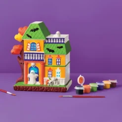 Halloween Craft Lit Ceramic Haunted House Painting Kit - Mondo Llama™