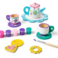 Paint-Your-Own Wood Tea Set Kit - Mondo Llama™ -Artful Craft Shop GUEST bc04c6b2 4442 4fe0 b02e afdb331ff143