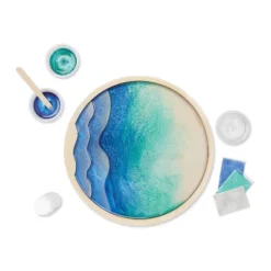 Round Resin Wood Frame Kit Ocean - Mondo Llama™ -Artful Craft Shop GUEST be212049 356c 4243 9664 b330faad11ba