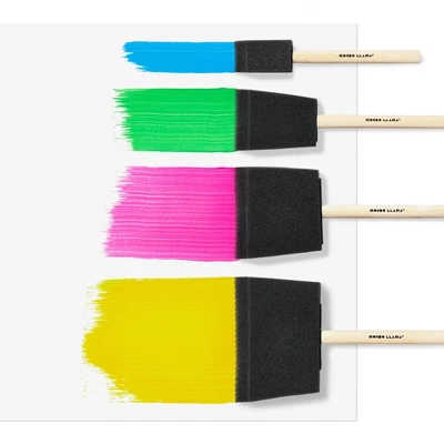 8ct Foam Brush Variety Pack - Mondo Llama™: Artist Paint Applicators For Watercolor & Acrylic, Off-White, 6.5" Length 2 8ct Foam Brush Variety Pack - Mondo Llama™: Artist Paint Applicators For Watercolor & Acrylic, Off-White, 6.5" Length - Image 2