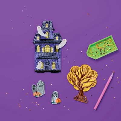 Halloween Craft Glow Haunted House Gem Art Scene Kit - Mondo Llama™ 2 Halloween Craft Glow Haunted House Gem Art Scene Kit - Mondo Llama™ - Image 2