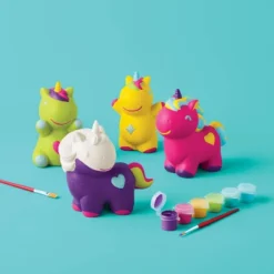 4ct Ceramic Unicorn Painting Craft Kit - Mondo Llama™