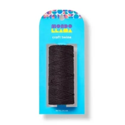 100yd Craft Twine Black - Mondo Llama™: Cotton Yarn & Ribbon For Art, Stationery, Office, 300ft Length -Artful Craft Shop GUEST d40fca12 df25 4f3d 8c74 50c5d8e8ce8d