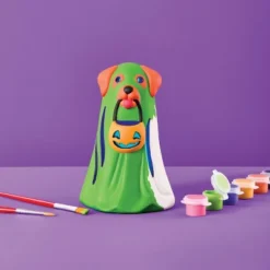 Halloween Craft Lit Ceramic Ghost Dog Painting Kit - Mondo Llama™