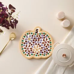 Halloween Craft Mosaic Pumpkin Trivet Kit - Mondo Llama™