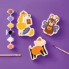 3ct Halloween Craft Wood Dogs In Costume Painting Kit - Mondo Llama™