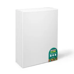 6pk 9"x12" Stretched Canvas White - Mondo Llama™ -Artful Craft Shop GUEST e3526bb0 96af 44e6 a0a0 a4ea0962756d