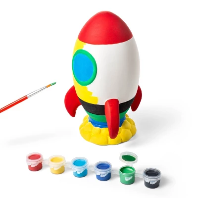 Paint-Your-Own Ceramic Rocket Ship Kit - Mondo Llama™: Kids Painting Activity, Includes Paint & Brush, Ages 8+ 3 Paint-Your-Own Ceramic Rocket Ship Kit - Mondo Llama™: Kids Painting Activity, Includes Paint & Brush, Ages 8+ - Image 3