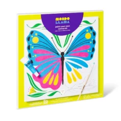 11''x11" Paint-Your-Own Canvas Craft Kit Butterfly - Mondo Llama™: DIY Art Kit With Paint, Tray, Brushes, Canvas Boards -Artful Craft Shop GUEST e70f3610 7b18 43c6 afb8 0cd53b21e134
