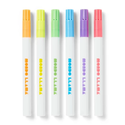 6ct Metallic Outline Markers - Mondo Llama™