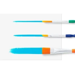 5ct Paintbrush Set - Mondo Llama™: Multicolor Artist Brushes For Watercolor, Round & Flat, 6.25" Length -Artful Craft Shop GUEST f6434452 f409 42da b566 55af870176e8