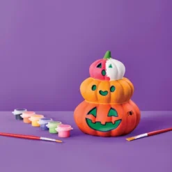 Halloween Craft Lit Ceramic Pumpkins Painting Kit - Mondo Llama™