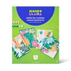 4pk Paint By Number Canvas Boards Floral - Mondo Llama™: DIY Art Kit, Acrylic Paint & Brushes, Adult Craft Activity -Artful Craft Shop GUEST fbd24e38 9c1e 4cc7 ba5f 484ce418c270